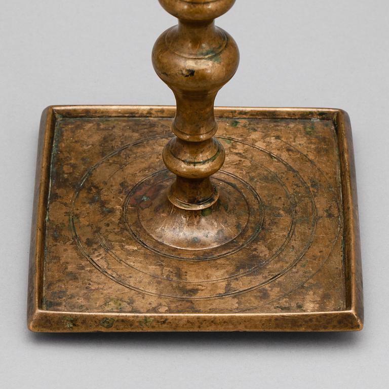 LJUSSTAKE, mässing, barock, 1500/1600-tal.