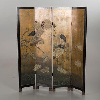 A Japanese flding screen, 20th century.