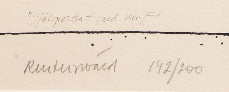 Carl Fredrik Reuterswärd, , färglitografi signerad och numrerad 142/200.