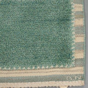 Barbro Nilsson, A carpet, "Gyllenrutan grön", knotted pile in relief ca 240,5-241,5 x 135,5-138 cm, signed AB MMF BN.