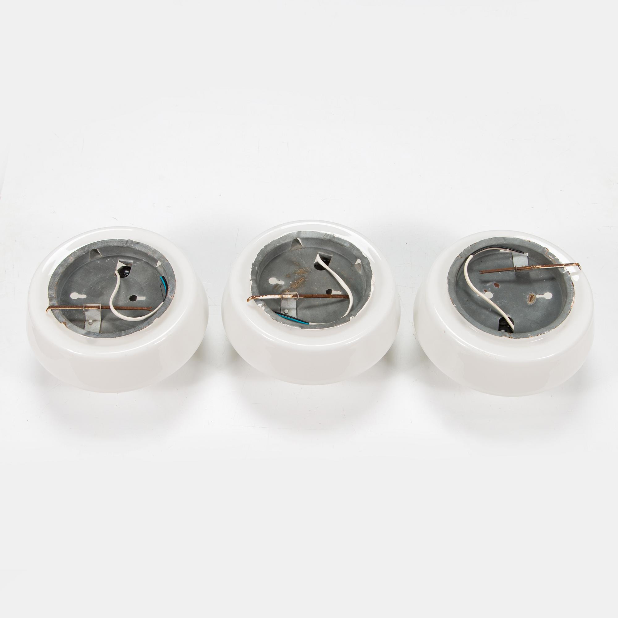 Lisa Johansson-Pape,  taklampor, 3 st, modell 70-021, Stockmann Orno 1950-tal.