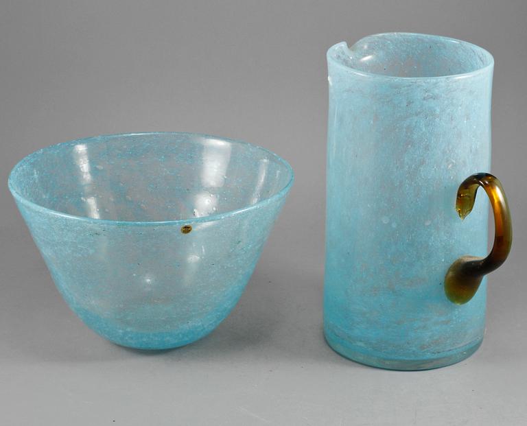 KANNA samt SKÅL, glas, Ekenäs, 1900-talets andra hälft.