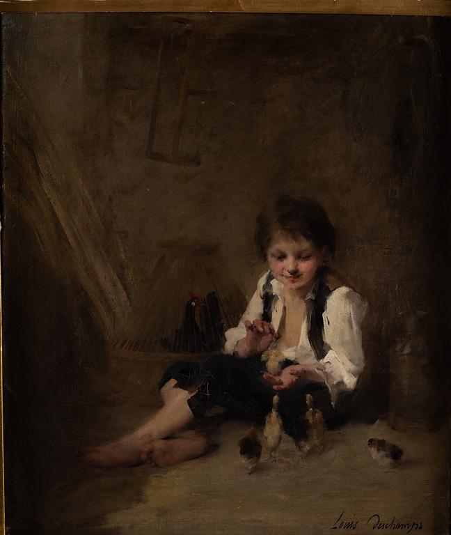 LOUIS DESCHAMPS, oil on canvas, signed Louis Deschamps.