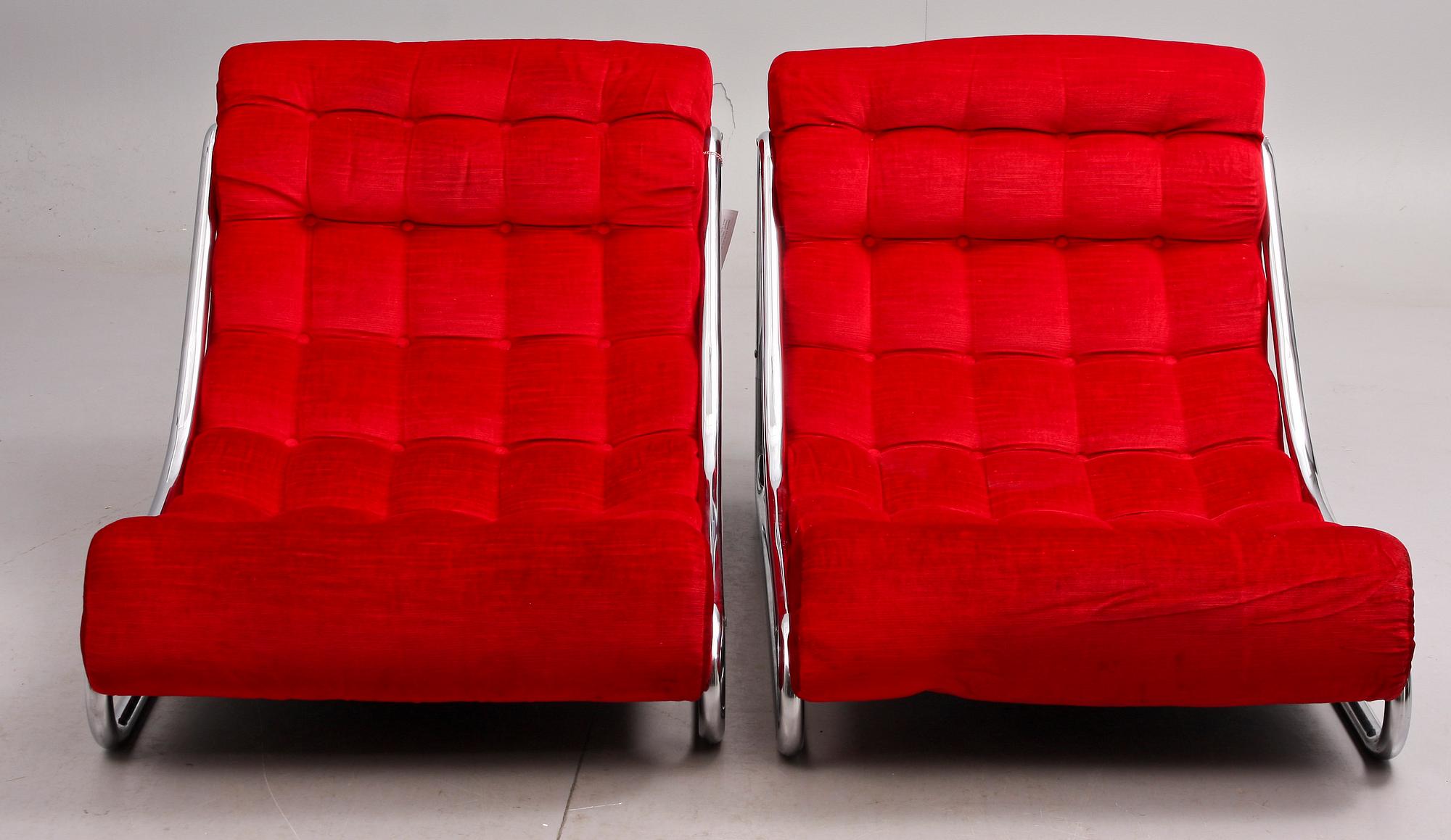 FÅTÖLJER, ett par, "Impala", Gillis Lundgren för IKEA, 1972.