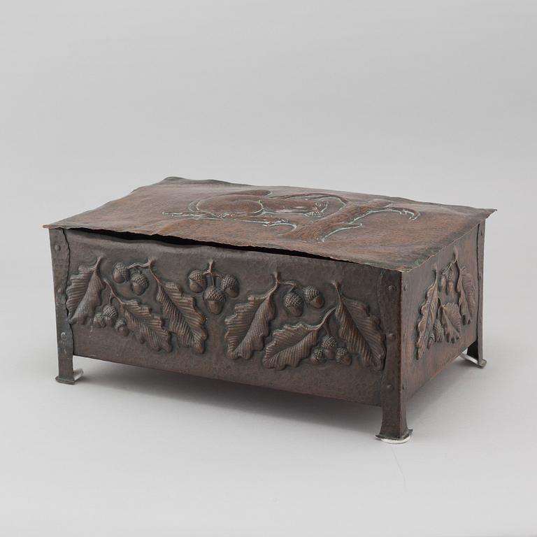 An early 20th century copper box.