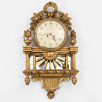 Wall clock, Gustavian style, C.L. Malmsjö & Co, Gothenburg.