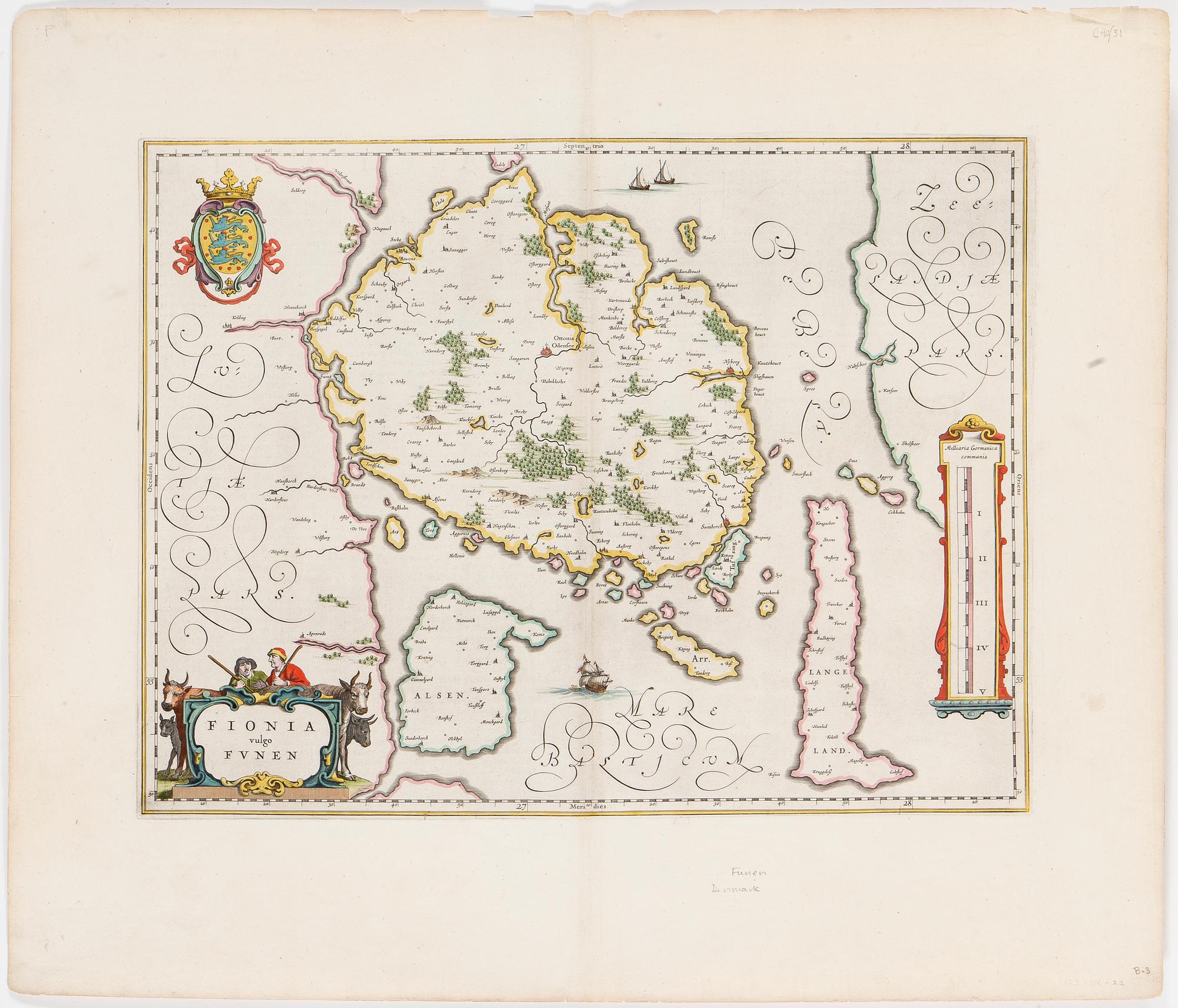 WILLEM JANSZOON BLAEU, karta, 1600-tal.