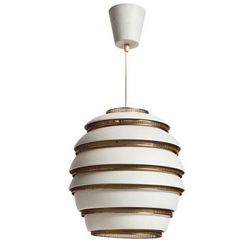 405. Alvar Aalto, a white lacquered "Beehive" ceiling light, Valaistustyö, Finland.