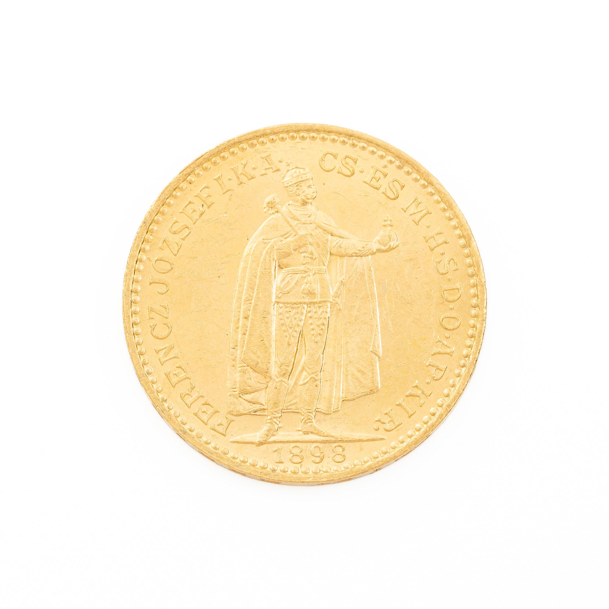 Gold coin, Hungary, 20 Korona, 1898.