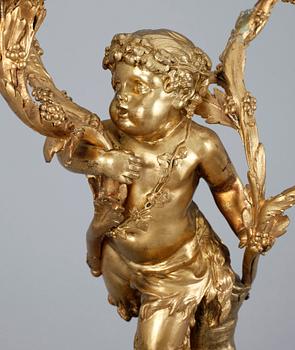 Kandelaber för fyra ljus, 1800-tal, efter model av Louis-Felix de la Rue, Louis XVI-stil.