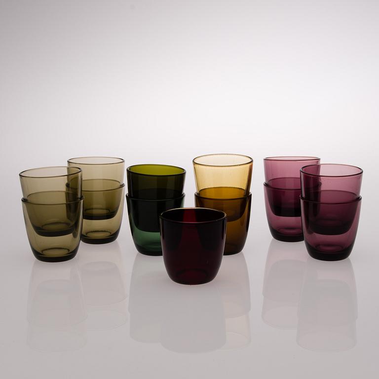 TAPIO WIRKKALA, DRICKSGLAS, 13 st, pressglas, "4090", Iittala, 1900-talets mitt.