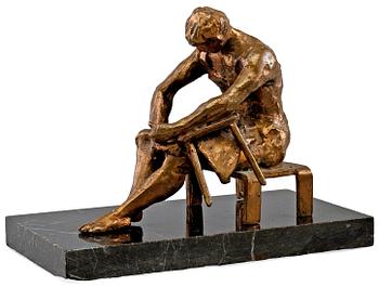 504. MATTI HAUPT, brons, signerad i godset.