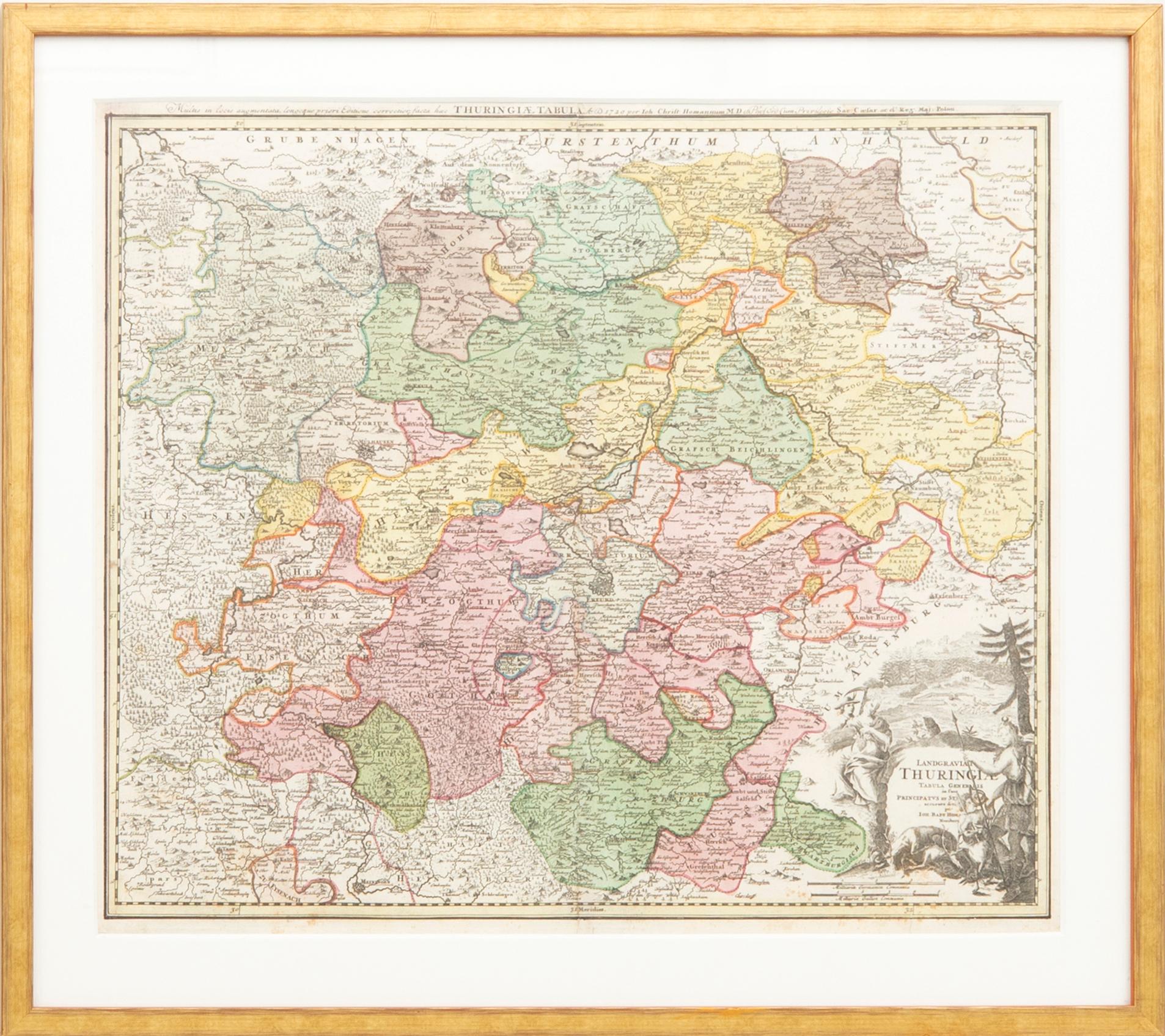 Johann Baptist Homann, karta "Thuringiae tabula".