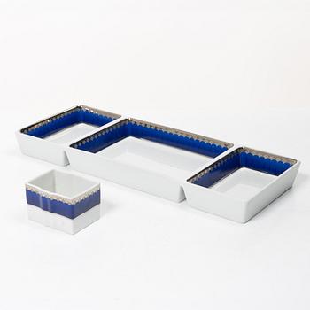 Sigvard Bernadotte, A 314 piece dinner and coffee service, “Marianne Royal Blue”, Christineholm/Fyrklövern, 2000.