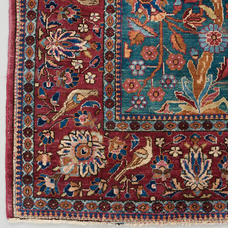 SEMI-ANTIQUE SILK KASHAN. 156,5 x 103,5 cm.