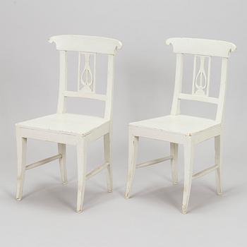 Stolar, 4 st, senempire, 1800-talets första hälft.
