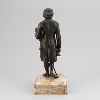 Jean Claude François Rosset, efter. Skulptur. Brons på stenbas. Höjd 38 cm.