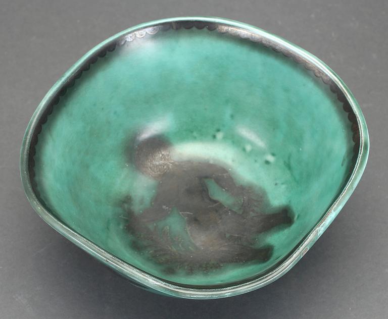 SKÅL, flintgods, Wilhelm Kåge, Argenta, Gustavsberg.