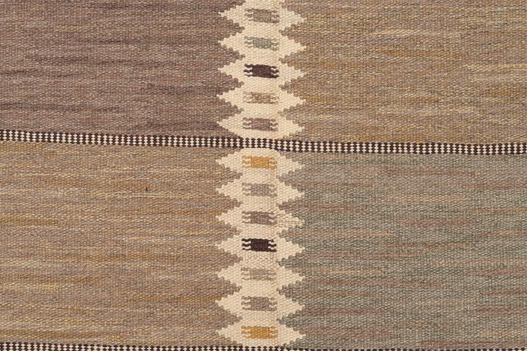 Barbro Nilsson, a carpet, "Salerno grå", ("Kristianstad"), flat weave, ca 322,5 x 205,5 cm, signed AB MMF BN.