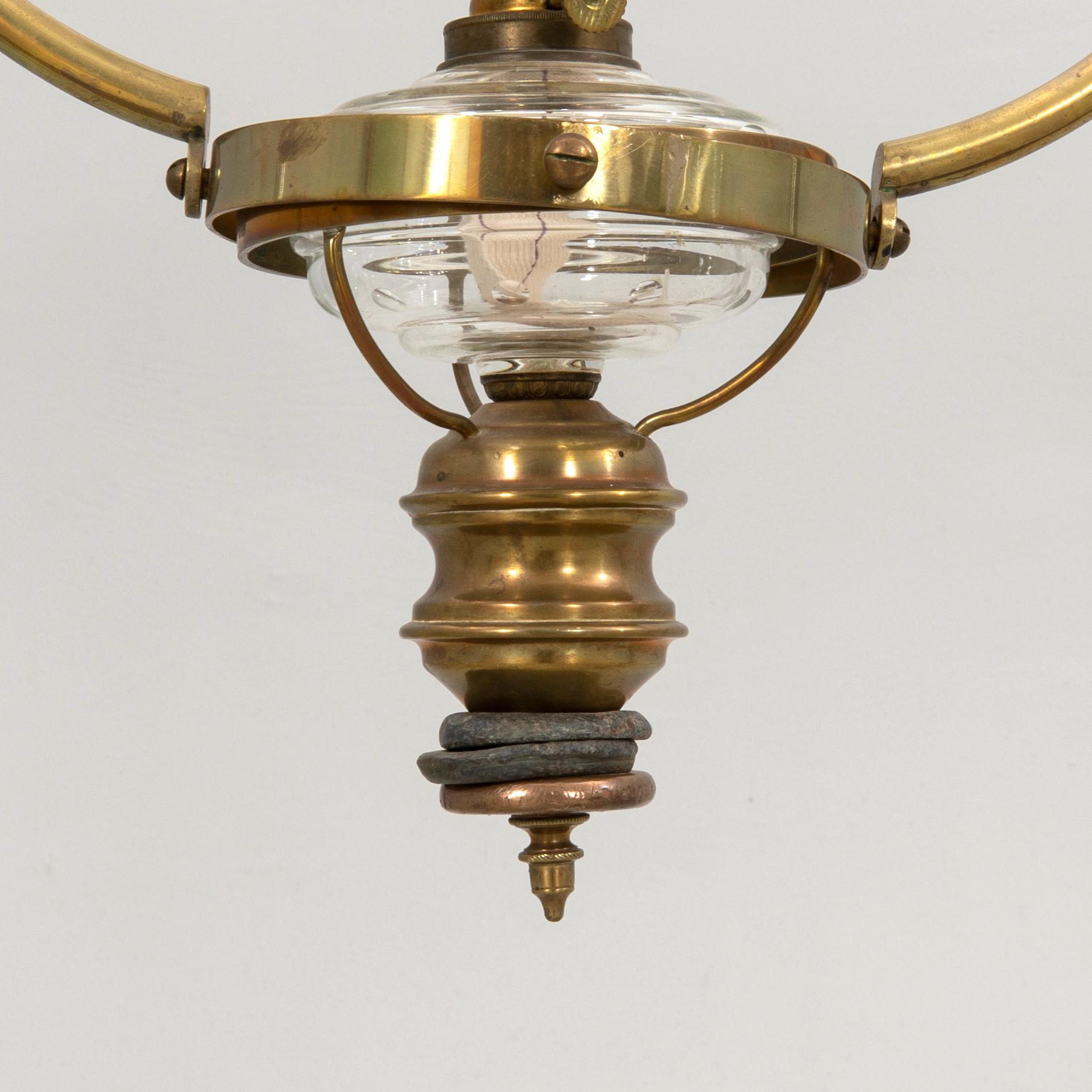 Salon lamp for ships JG Larsen Stockholm 1910s.