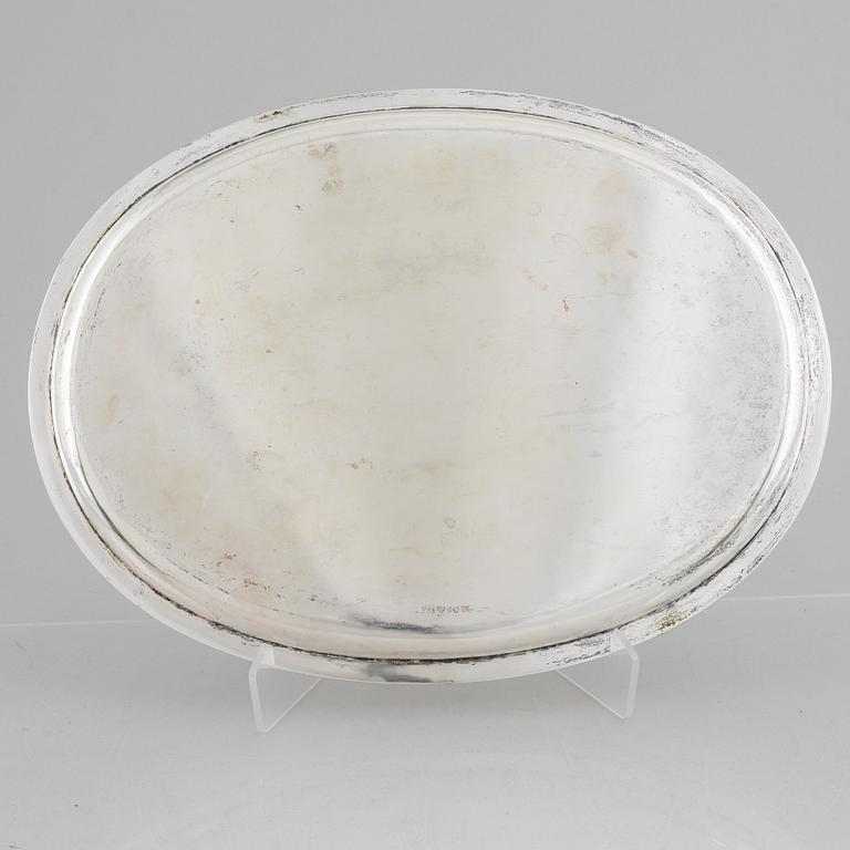 A Swedish silver tray, marks of Carl Fredrik Carlman, Stockholm 1947.