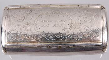 SNUSDOSA, silver, Uppsala 1881.