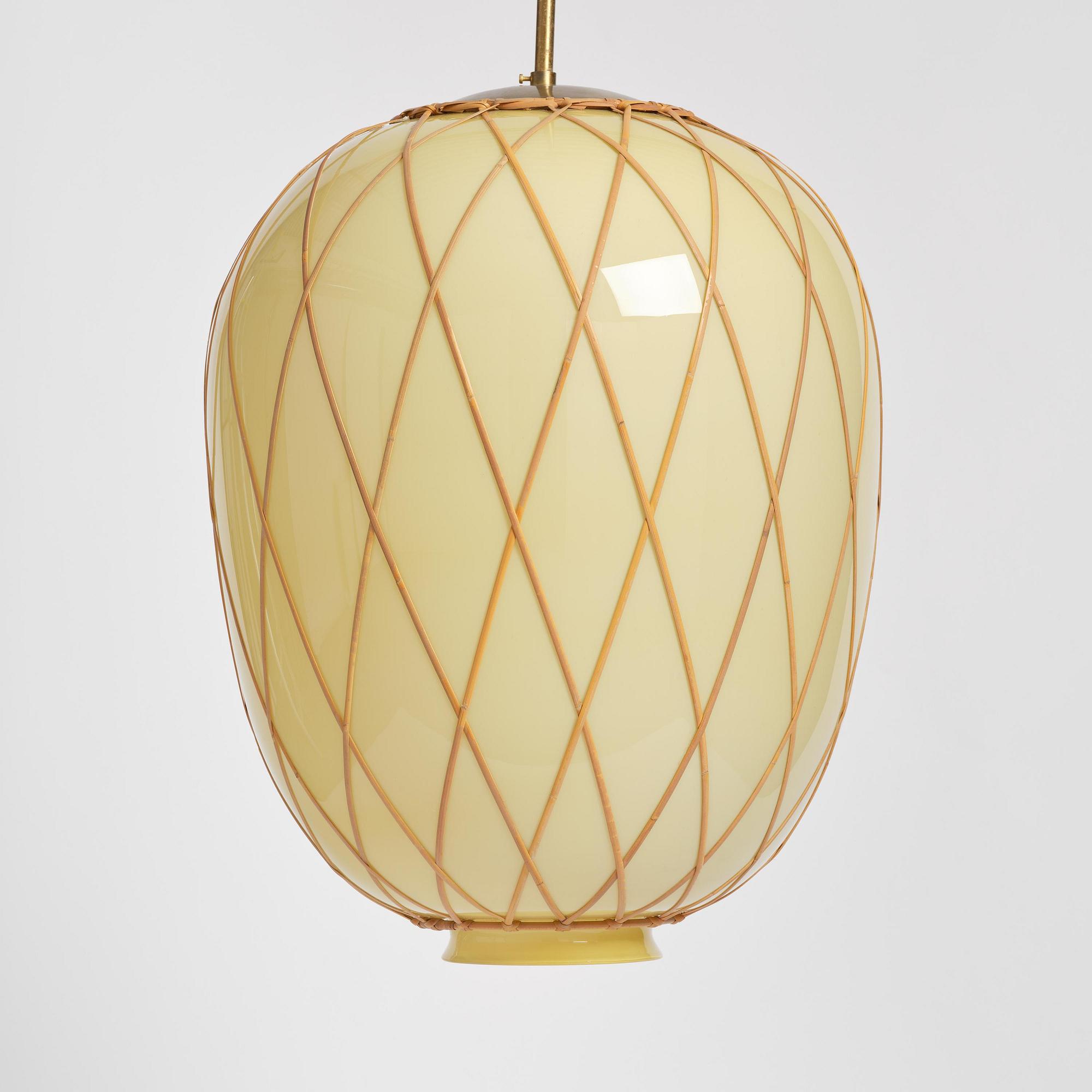 Harald Notini, a pair of ceiling lamps model 11555, Arvid Böhlmarks Lampfabrik, Stockholm, 1940s.