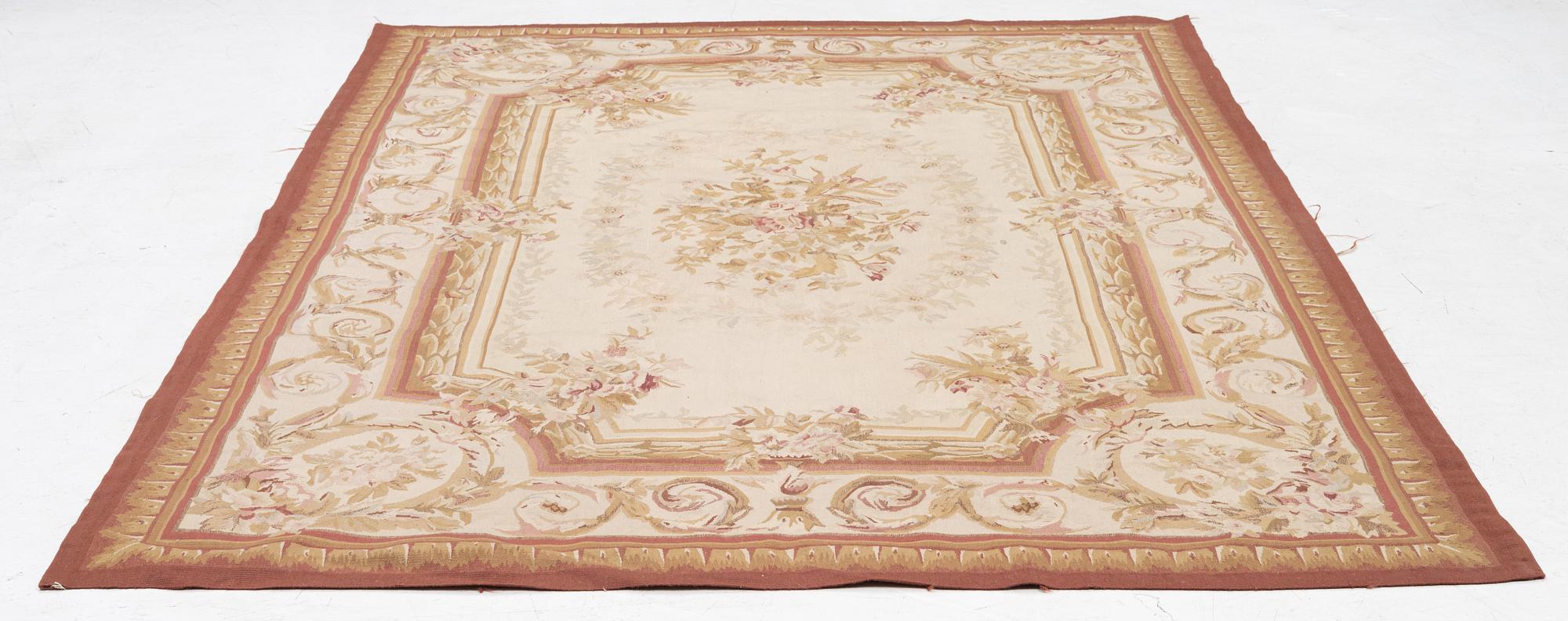 Rug, Aubusson style, early 20th century, approx. 270 x 180 cm.