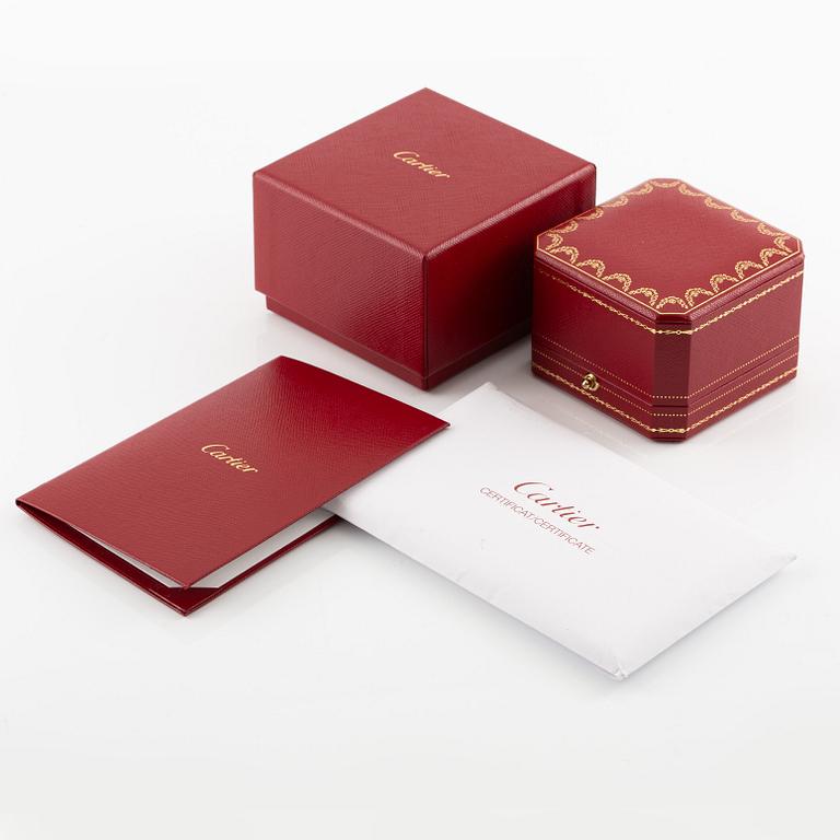 Cartier eternity ring in platinum with round brilliant-cut diamonds.