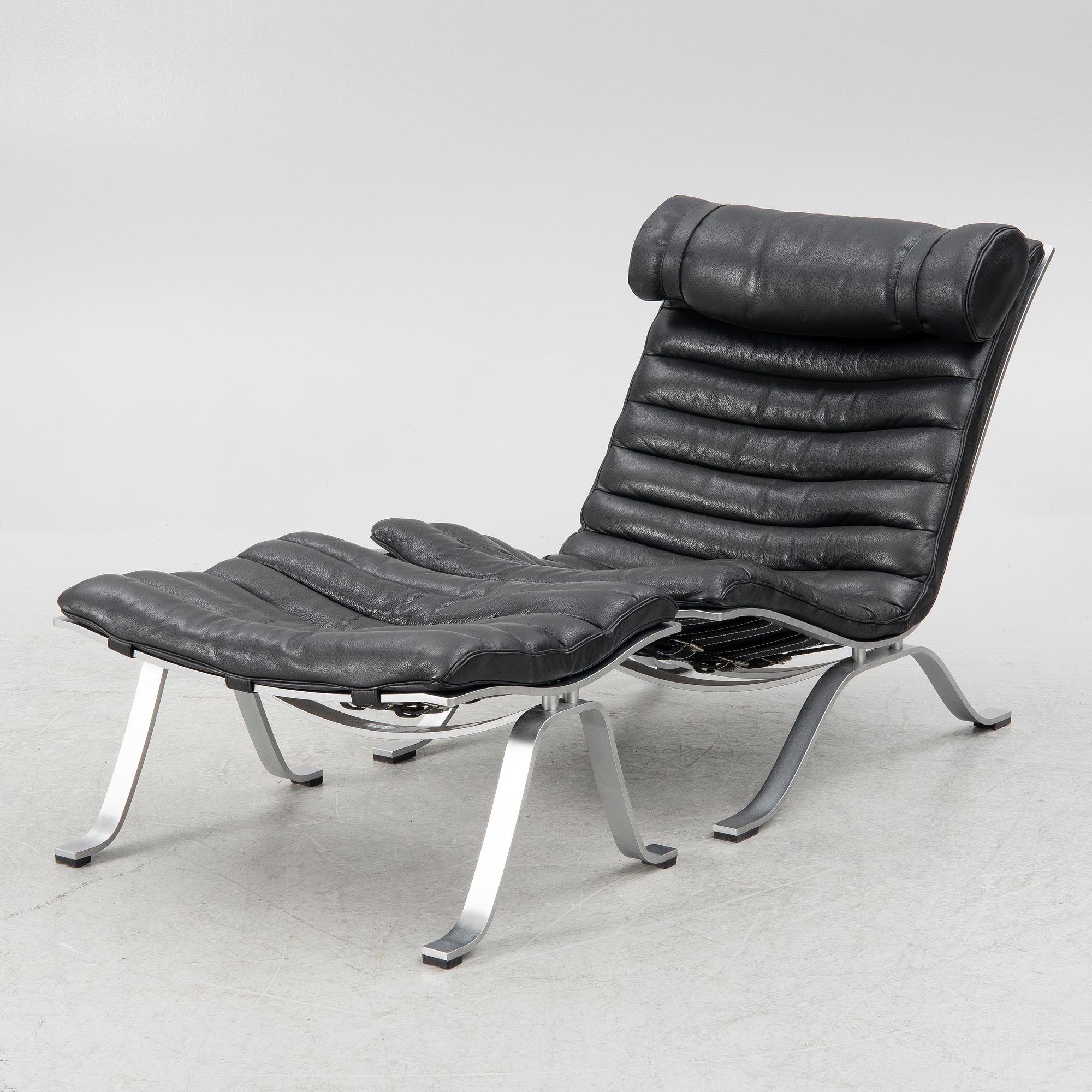 Arne Norell, "Ari", armchair with footstool, Norell Möbel AB.
