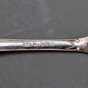 BESTICKSERVIS, 174 delar, silver, GAB, Stockholm, vikt 4658 gram exklusive knivar med stålblad.
