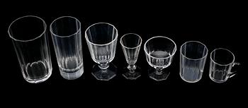 GLASSERVIS, 50 delar, "Karlberg", Elis Bergh, Kosta, 1900-tal.