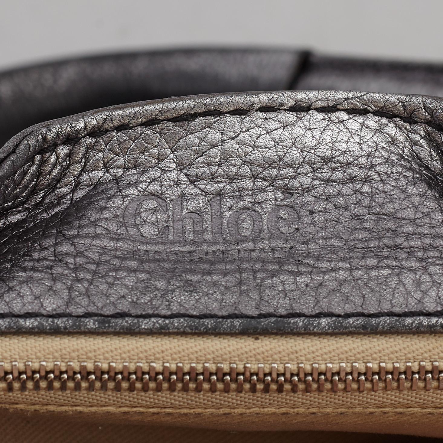 CHLOÉ, a metallic leather 'Paddington' bag.