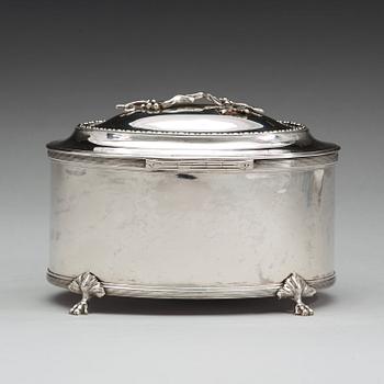 PEHR ZETHELIUS, Stockholm 1798, sockerskrin, silver, gustavianskt.