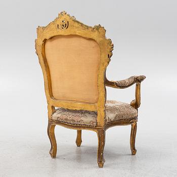 A neo-rococo bergère, mid 19th century.