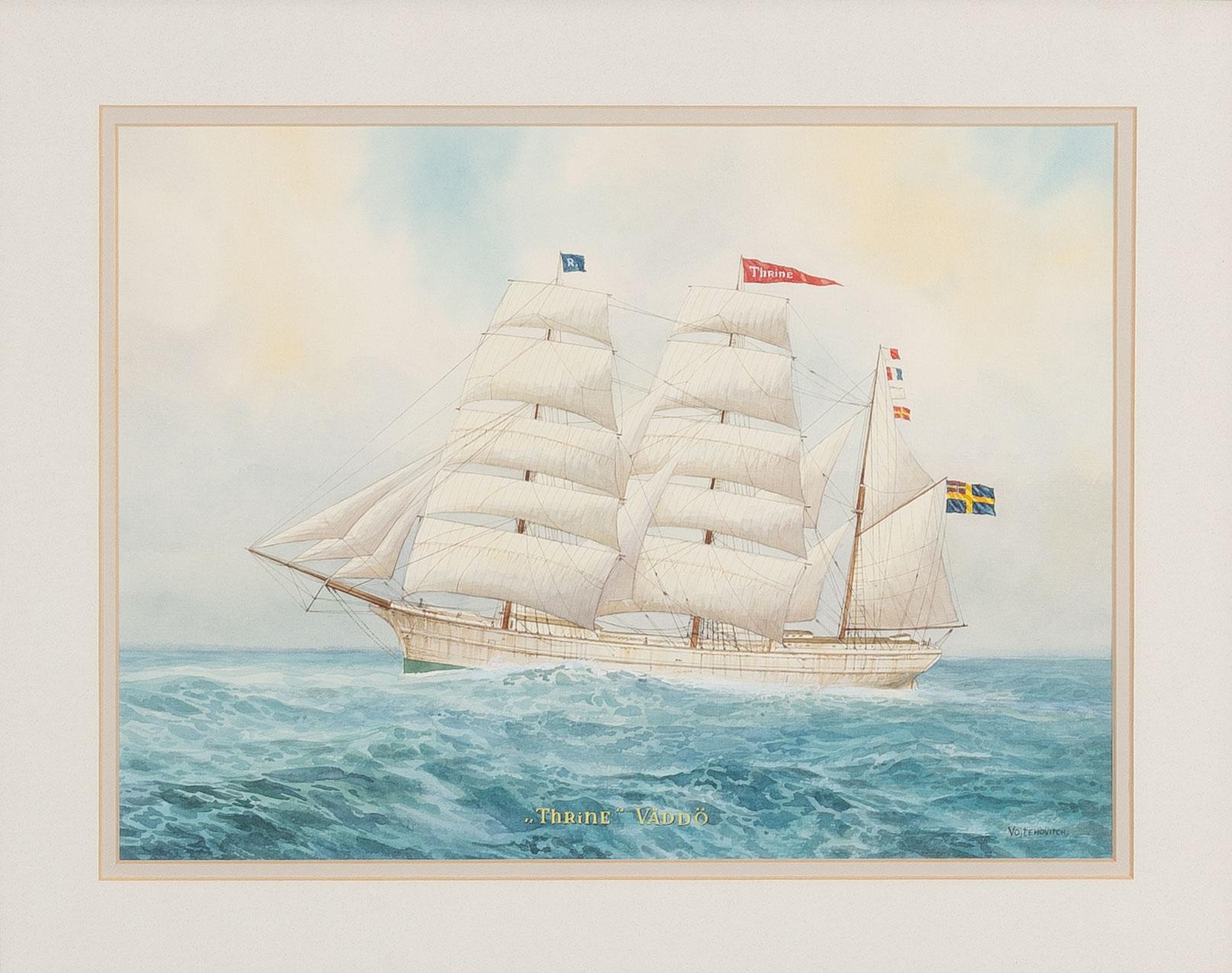 Vojtehovitch, the three-masted barque "Thrine" of Väddö.