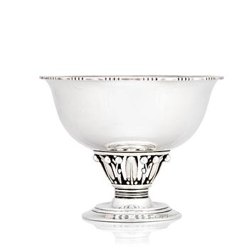 54. Georg Jensen, a sterling silver footed bowl, Georg Jensen, Copenhagen 1952-32, design nr 180B.