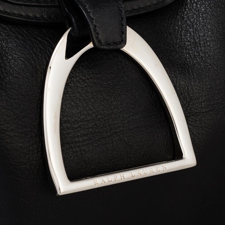 A leather handbag by Ralph Lauren.