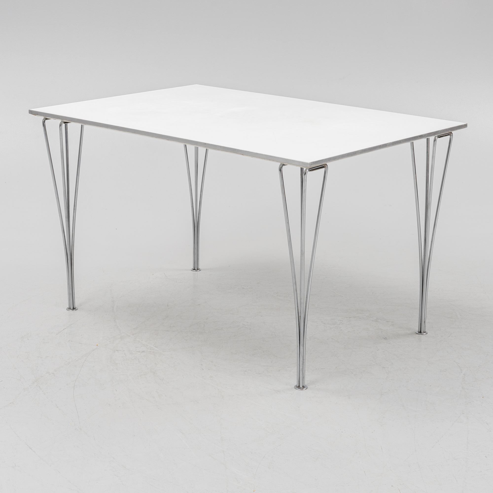 Bruno Mathsson, a dining table for Fritz Hansen Denmark, dated 1988.