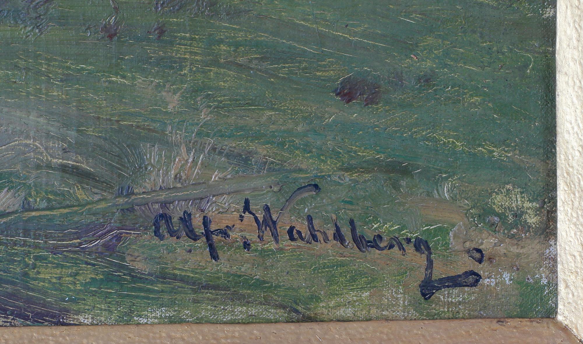 ALFRED WAHLBERG, olja på duk, signerad.