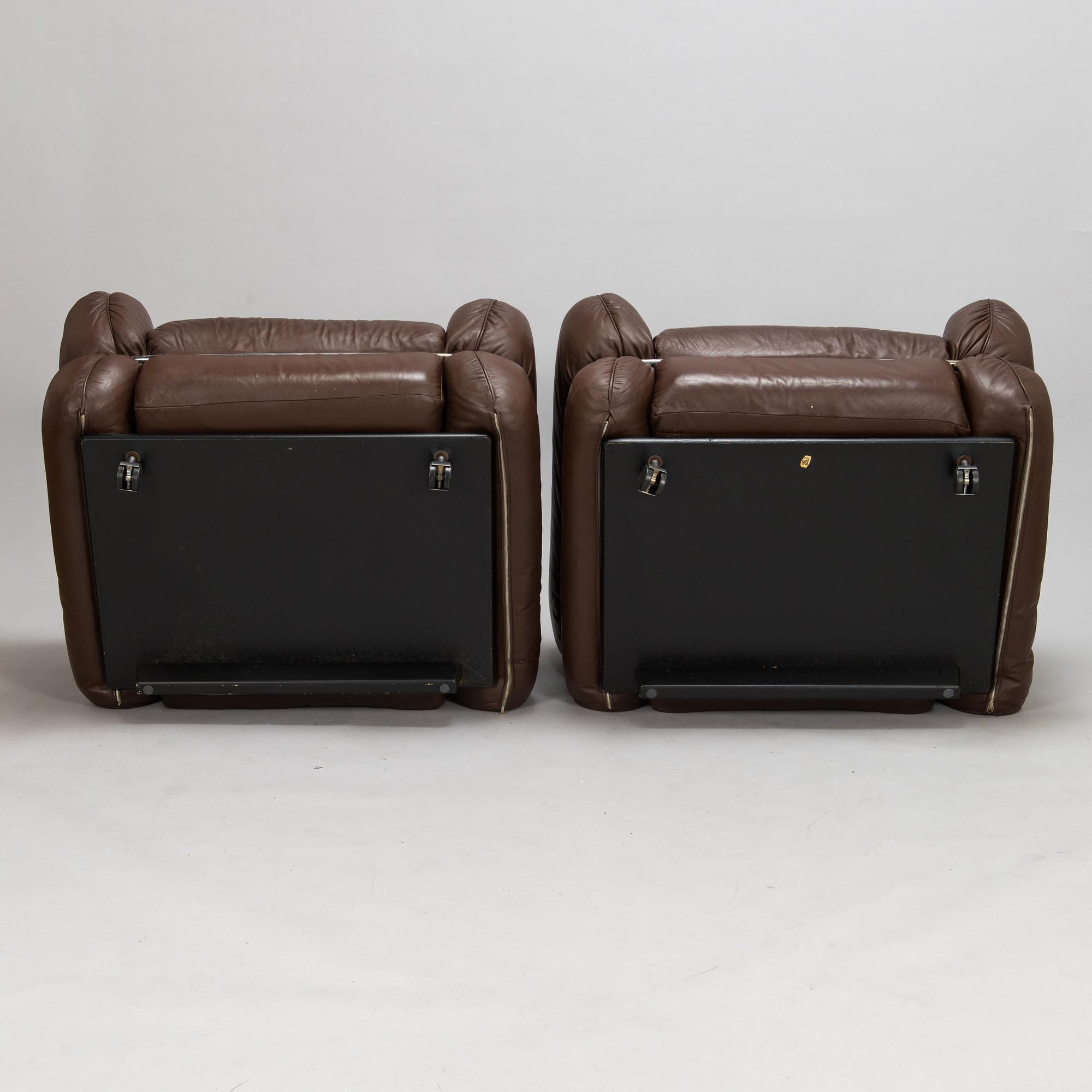 Kurt Hvitsjö, A pair of 1970's 'Hannibal' armchairs for Isku.