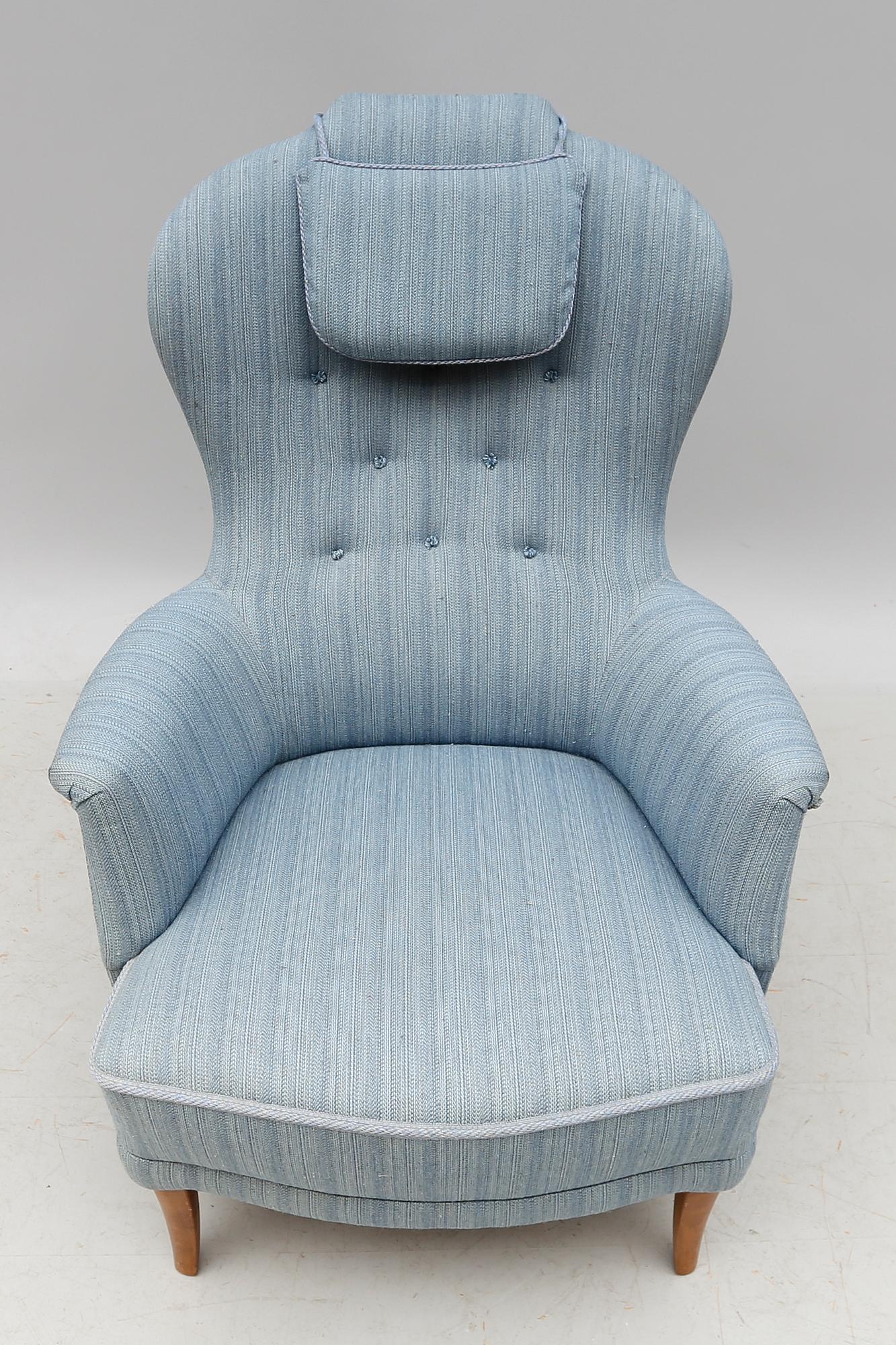 FÅTÖLJ, "Farmor", Carl Malmsten, AB O.H. Sjögren, Tranås, 1900-talets andra hälft.