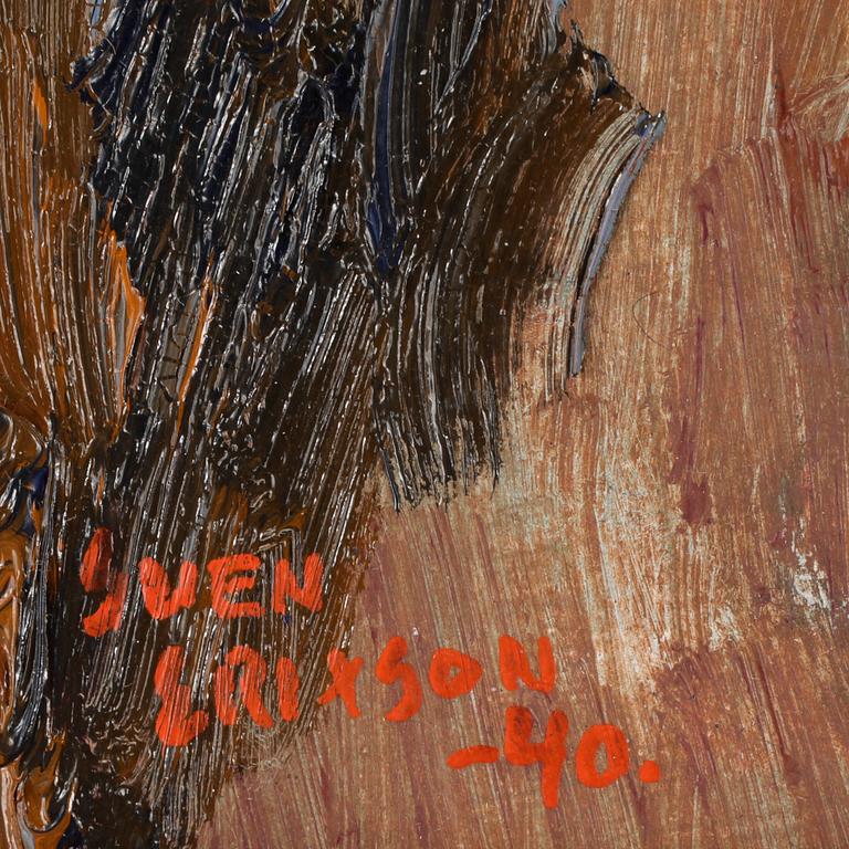 SVEN X:ET ERIXSON, olja på pannå, sign o dat 40.