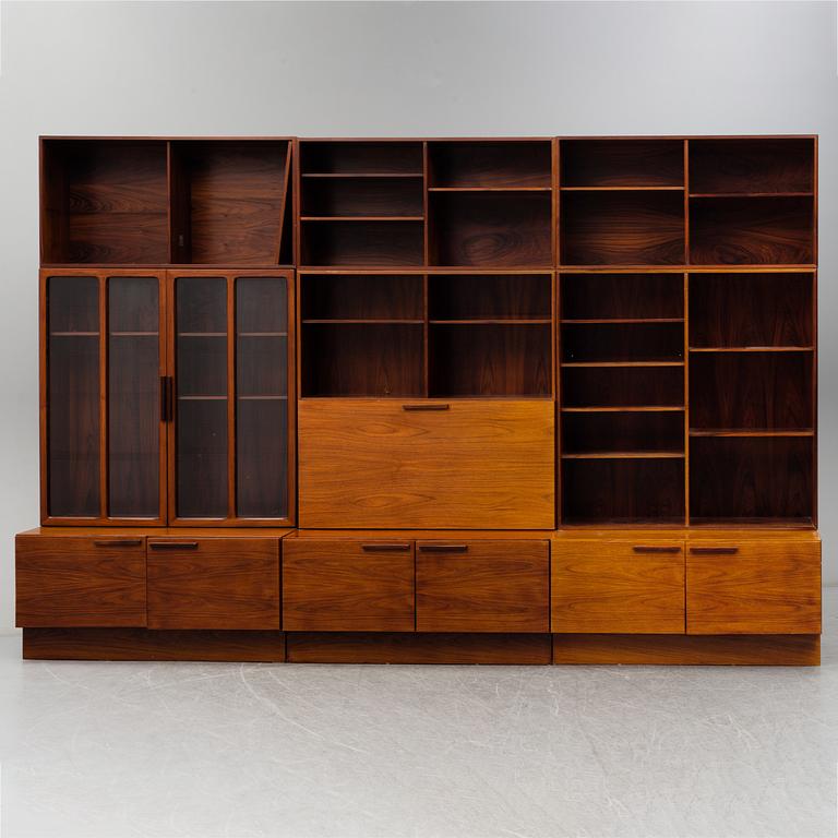 A 1960/70's rosewood bookcase by Ib Kofod Larsen, Faarup Møbelfabrik, Denmark.