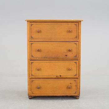 An early 20th century children's chest of drawers, produced by Gemla FAB, Diö, Sweden.