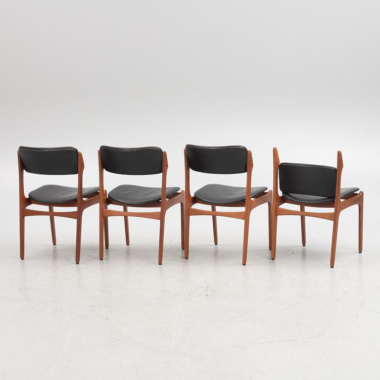 Erik Buch, chairs, 4 pcs, model 49, Odense Cabinetmakers, Denmark, 1950s/60s.