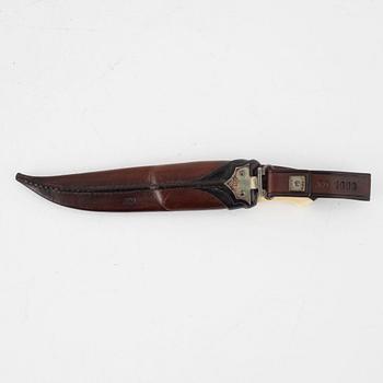 Knut Dahl, a snakewood and whale tooth knife, signed.
