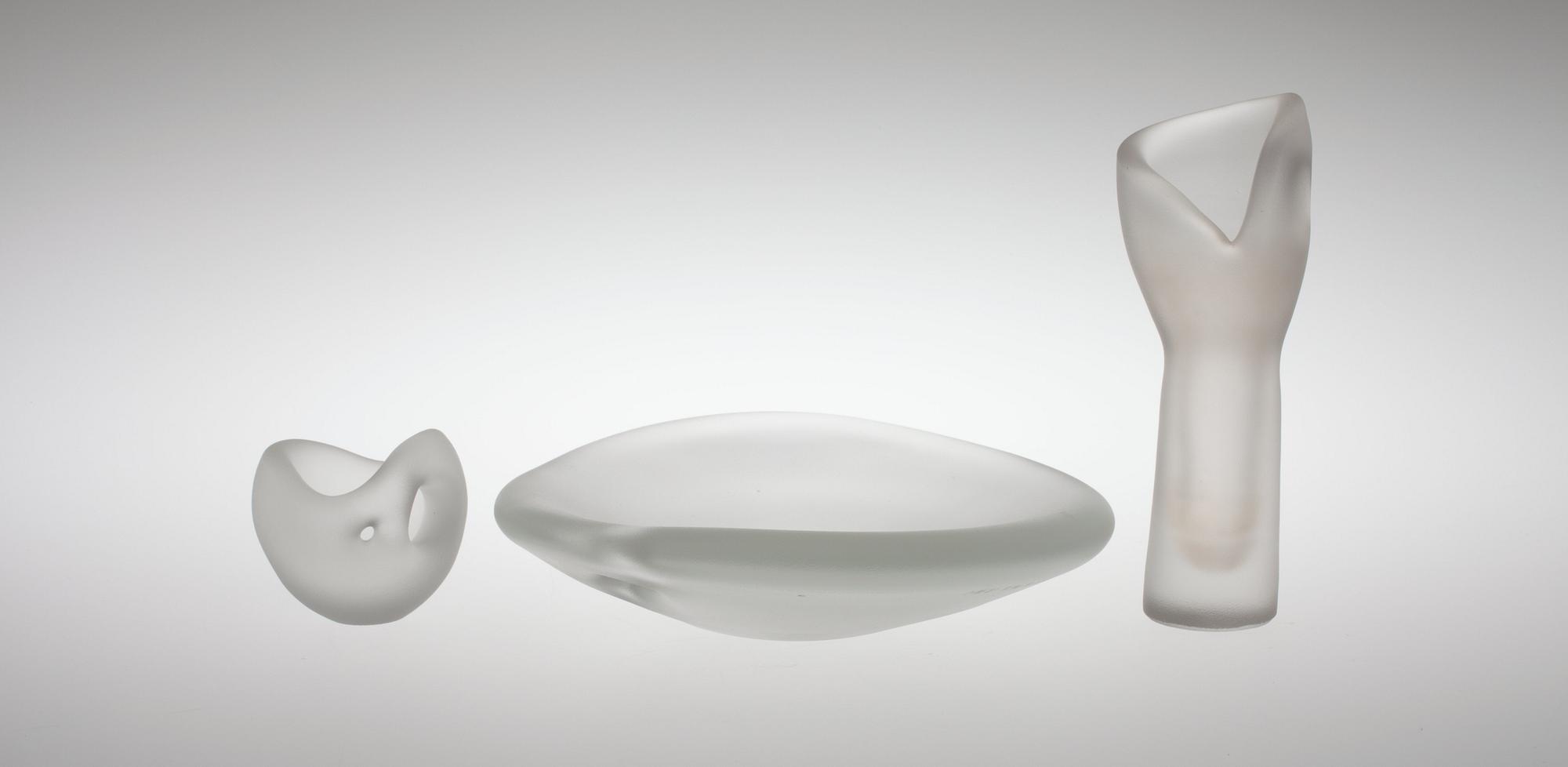 Timo Sarpaneva, GLASSKULPTURER, 3 ST.