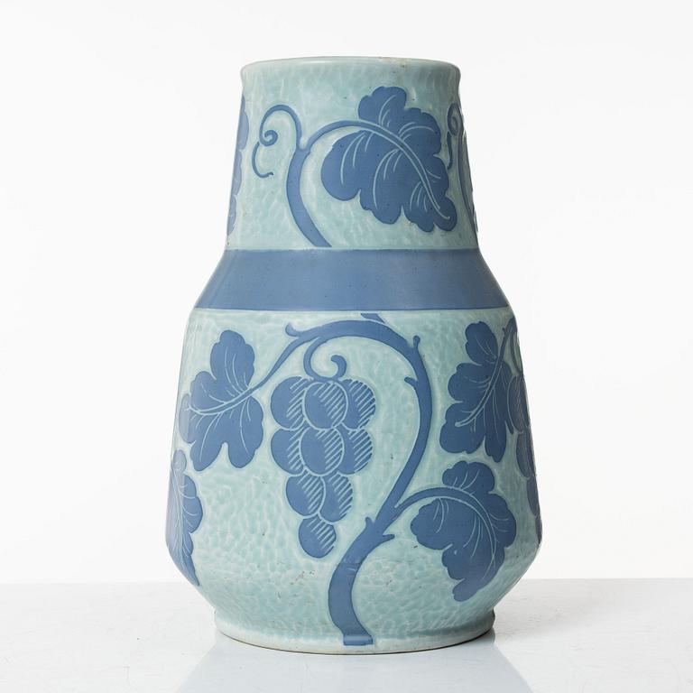 Josef Ekberg, a 'Sgraffito' earthenware vase, Gustavsberg 1922.