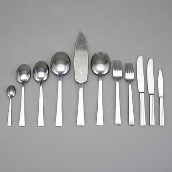 BESTICK, 95 delar, rostfritt stål, "Thebe", Folke Arström, Gense.